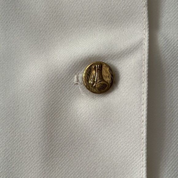 Breckinridge vintage ivory white front button skirt Sz-8 - Picture 3 of 7